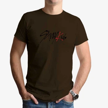 Футболка чоловіча JHK "Логотип Stray Kids" XXL Коричневий (MD-25-3964-28-25)