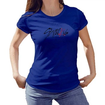 Футболка жіноча JHK "Логотип Stray Kids" XS Синій (MD-20-3959-10-23)
