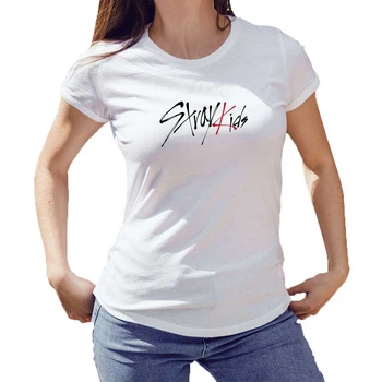Футболка жіноча JHK "Логотип Stray Kids" XL Білий (MD-20-3959-21-11)