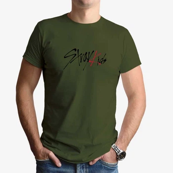 Футболка чоловіча JHK "Логотип Stray Kids" L Хакі (MD-25-3964-20-26)