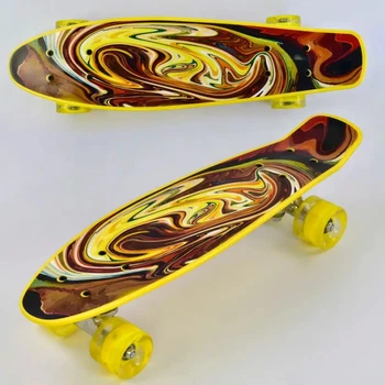 Скейт Пенни Борд Best Board P 13609 Со Светящимися Колесами, Доска 55 См