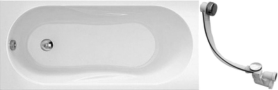Комплект Ванна акриловая CERSANIT MITO 140x70 (TS301-003) + ножки PW01/S906-001 + Сифон RAV SLEZAK низкий 600 мм MD0471N