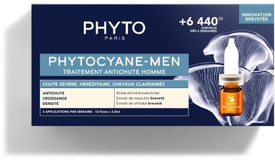 Ampułki do włosów Phyto Phytocyane Men Anti Hair Loss 12 x 3.5 ml (3701436911485)