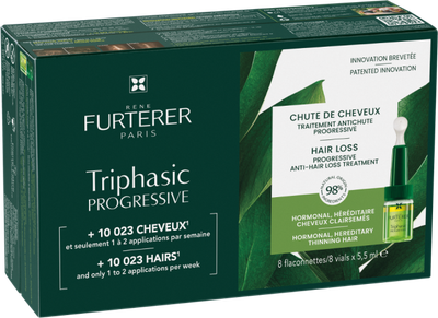 Ampułki do włosów Rene Furterer Triphasic Progressive 8 x 5.5 ml (3282770150186)