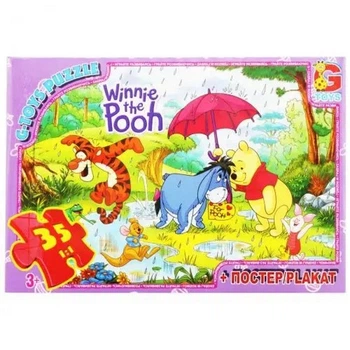 Пазлы детские "Винни-Пух" G-Toys VP006, 35 элементов