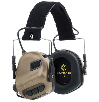 Активні навушники Earmor М31 + кріплення на шолом OPS Core чебурашка Койот (Kali) 900890 KL135