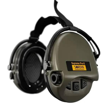 Активні навушники Sordin Supreme Pro X Neckband для стрільби Green (Kali) KL138