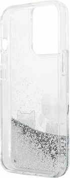 Панель CG Mobile Karl Lagerfeld Liquid Glitter Karl&Choupette для Apple 13/13 Pro Silver (3666339027353)