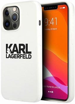 Панель CG Mobile Karl Lagerfeld Silicone Stack Logo для Apple iPhone 13/13 Pro White (3666339029197)