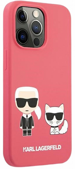 Панель CG Mobile Karl Lagerfeld Silicone Karl&Choupette для Apple iPhone 13/13 Pro Pink (3666339027155)