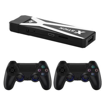 Игровая приставка M10 64gb Game Stick 4K HDMI + 2 беспроводных джойстика, консоль для телевизора + Youtube