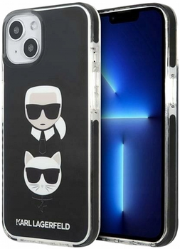 Etui CG Mobile Karl Lagerfeld Karl&Choupette Head do Apple iPhone 13 Czarny (3666339048655)