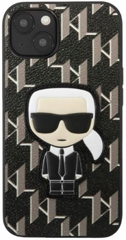 Etui CG Mobile Karl Lagerfeld Monogram Iconic Patch do Apple iPhone 13 mini Czarny (3666339049362)