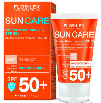 Тонуючий сонцезахисний крем Floslek Oil-Free SPF 50 світлий 50 мл (5905043004914)