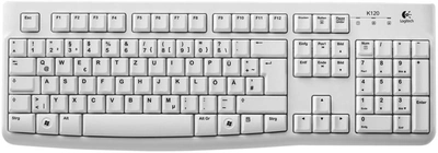 Клавіатура дротова Logitech K120 for business USB DEU White (920-003626)