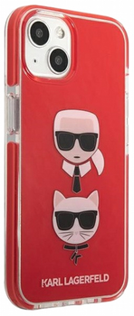 Etui CG Mobile Karl Lagerfeld Karl&Choupette Head do Apple iPhone 13 mini Czerwony (3666339048686)