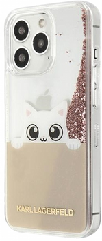 Etui CG Mobile Karl Lagerfeld Peek a Boo Liquid Glitter do Apple iPhone 13 Pro Max Rozowy (3666339040055)