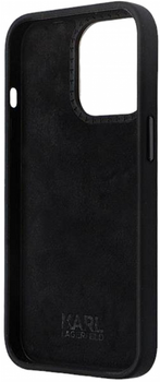 Etui CG Mobile Karl Lagerfeld Silicone Iconic Metal Pin do Apple iPhone 13 Pro Max Czarny (3666339165949)