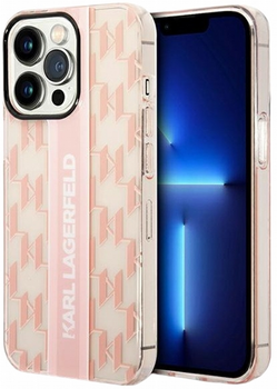 Панель CG Mobile Karl Lagerfeld Mono Vertical Stripe для Apple iPhone 14 Pro Pink (3666339085308)