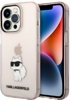 Etui CG Mobile Karl Lagerfeld Iconic Choupette do Apple iPhone 14 Pro Rozowy (3666339087180)