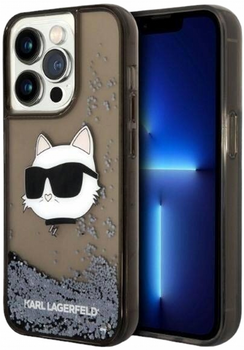 Etui CG Mobile Karl Lagerfeld Glitter Choupette Head do Apple iPhone 14 Pro Czarny (3666339087029)