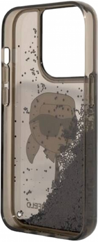 Etui CG Mobile Karl Lagerfeld Glitter Karl Head do Apple iPhone 14 Pro Czarny (3666339086824)