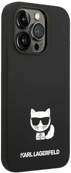 Etui CG Mobile Karl Lagerfeld Silicone Choupette Body do Apple iPhone 14 Pro Czarny (3666339076573)