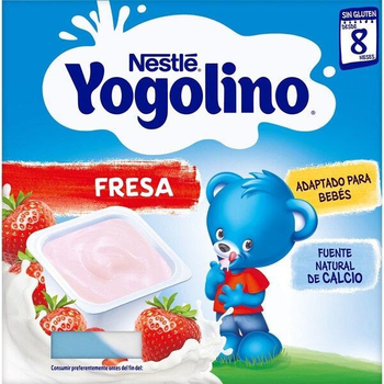 Молочний десерт Nestle Yogolino Strawberry 4 x 100 г (8410100017556)