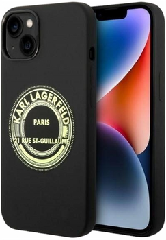 Панель CG Mobile Karl Lagerfeld Silicone RSG для Apple iPhone 14 Plus Black (3666339085810)