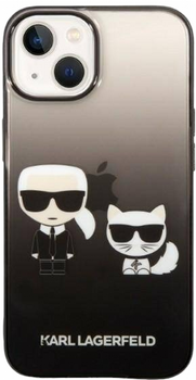 Etui CG Mobile Karl Lagerfeld Gradient Iconic Karl&Choupette do Apple iPhone 14 Plus Czarny (3666339086411)