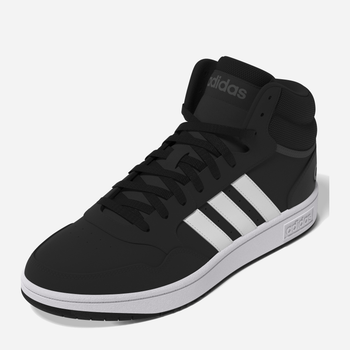 Trzewiki męskie wysokie sznurowane Adidas Hoops 3.0 Mid GW3020 43.5 (UK 9) Czarne (4065418428439)