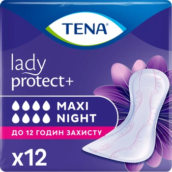Урологічні прокладки Tena Lady Protect Maxi Night жіночі 12 шт (7322541120966)