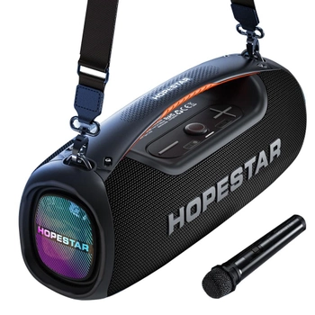 Портативная беспроводная Bluetooth колонка Hopestar A60 |BT5.1, 100 Вт, TWS, AUX/TF/USB, 8h, IP5X| Черная