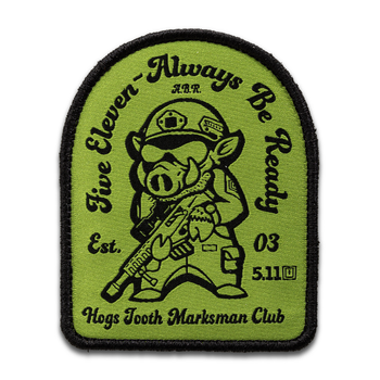 Нашивка 5.11 Tactical Hog Hunter Patch Military Green (92460-225)