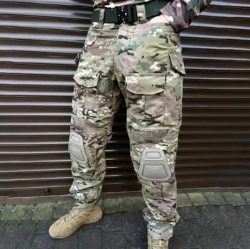 Мужские брюки G3 с наколенниками Рип-стоп Мультикам 3XL (Kali)