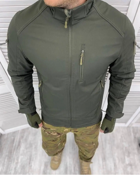 Армейская куртка Combat ткань soft-shell на флисе Оливковый 3XL (Kali)