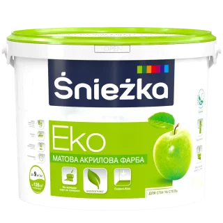 Акриловая краска для стен и потолков Śnieżka EKO 1.4 кг