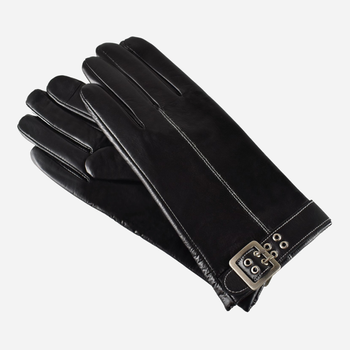 Rękawiczki damskie skórzane Semi Line P8210 M Czarne (5903563821028)
