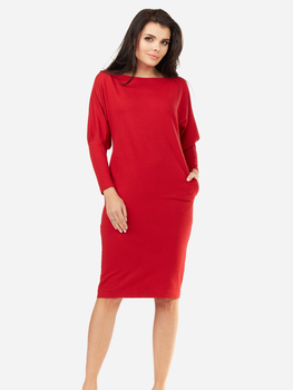 Sukienka tunika damska Awama A206 L/XL Czerwona (5902360519602)