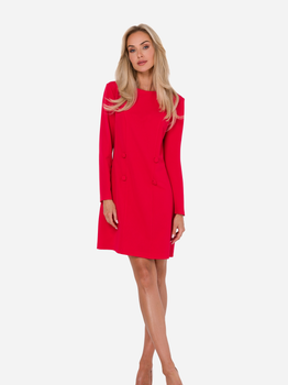 Sukienka trapezowa damska Made Of Emotion M753 XL Czerwona (5905563712856)
