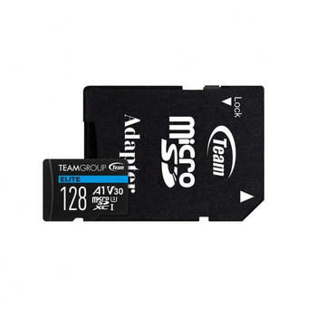 Карта памяти Team 128GB microSDXC class 10 UHS-I/U3 Elite (TEAUSDX128GIV30A103) (170735)