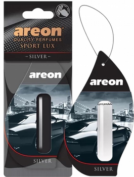 Zawieszka zapachowa do samochodu Areon Sport Lux Liquid Silver (3800034963626)