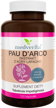 Suplement diety Medverita Pau Darco 120 kapsułek Lapacho (5903686580475)