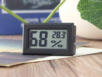 Цифровий гігрометр і термометр з РК-дисплеєм 2в1 -50 ~ 70° C (чорний)