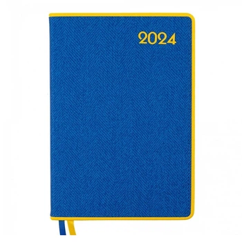 Ежедневник Leo Planner Patriot II 2024 А5 368л слп/т синий с желтым кантом (5056574423795)