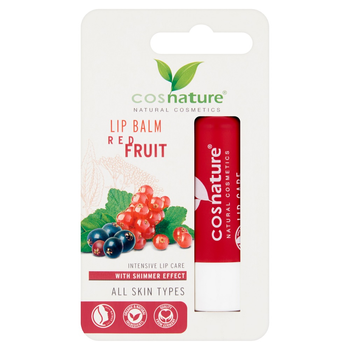 Натуральний захисний бальзам для губ Cosnature Lip Care з екстрактом червоних фруктів 4.8 г (4260370435413)