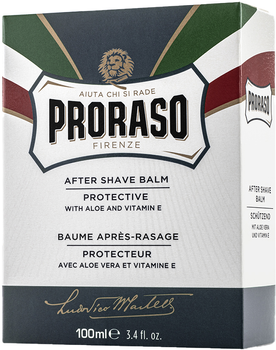 Ochronny balsam po goleniu Proraso z ekstraktem z aloesu i witaminą E 100 ml (8004395001460)