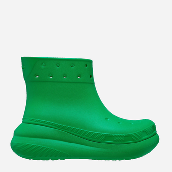 Жіночі гумові чоботи низькі Crocs Classic Crush Rain Boot CR207946-GRGR 36-37 (M4/W6) 22 см Зелені (196265157198)