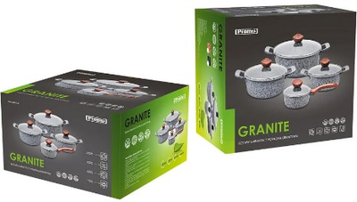 Набір каструль Promis Granite 8 шт (5902497550806)