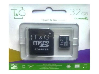 Карта памяти micro SDHC 32Gb Class 10 T&G SD адаптер (SH774422)